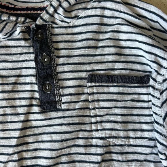 PAPER DENIM & CLOTH Kids Hoodie Shirt - Size 10/12, Navy & White, 100% - Picture 3 of 7